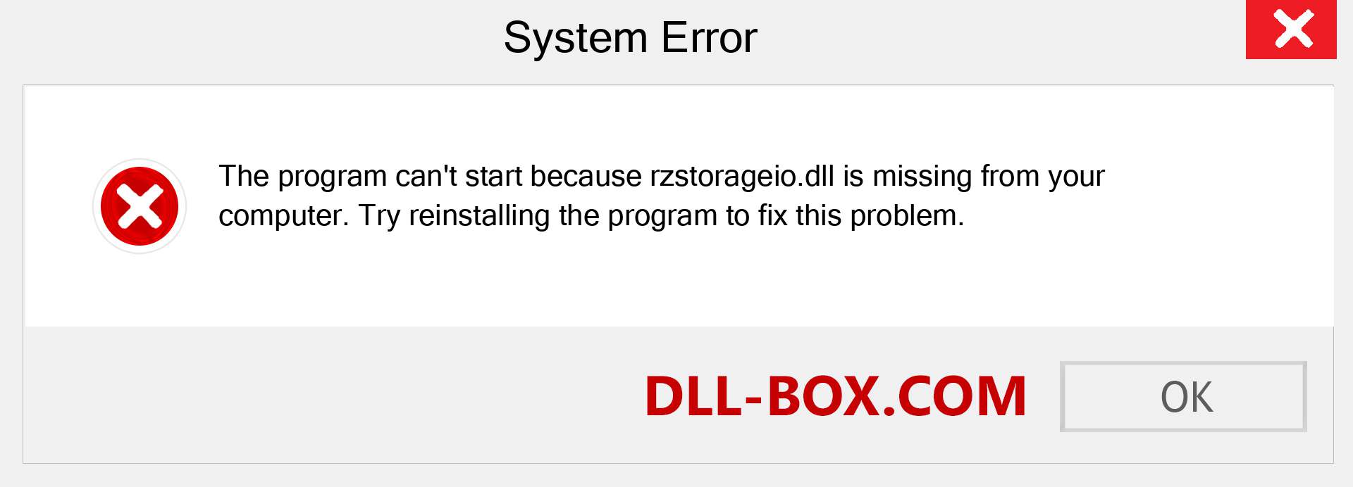  rzstorageio.dll file is missing?. Download for Windows 7, 8, 10 - Fix  rzstorageio dll Missing Error on Windows, photos, images